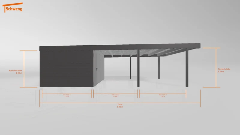 #DE Schweng Flachdachcarport C600 (ID x754dy) #MTG
