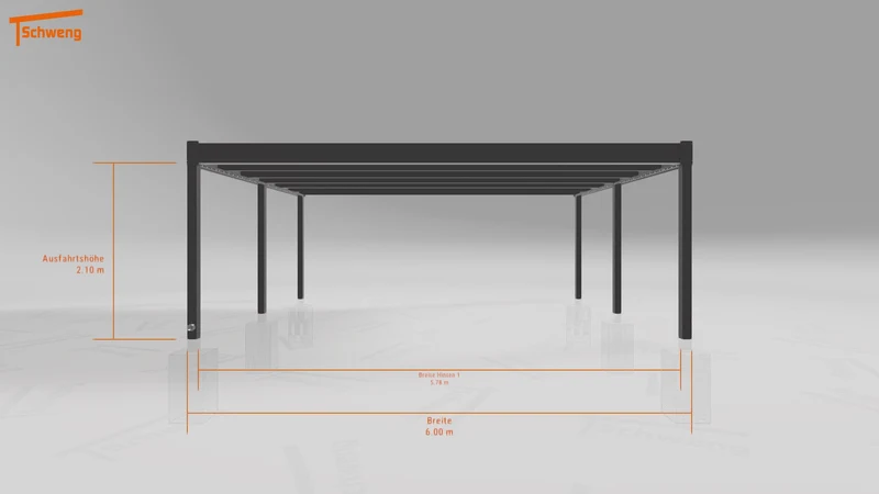 #DE Schweng Flachdachcarport C600 (ID 7753dz) #MTG