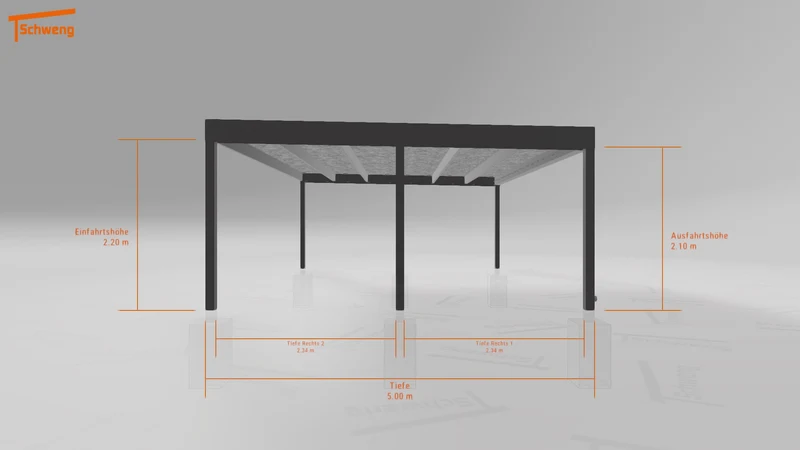 #DE Schweng Flachdachcarport C600 (ID 7753dz) #MTG