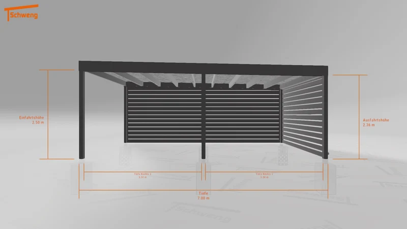 #DE Schweng Flachdachcarport C600+ (ID jjrk59) #MTG