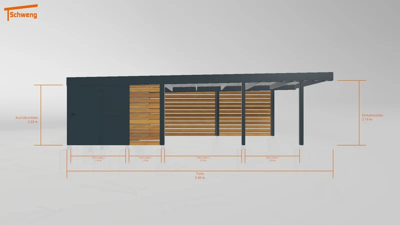 #DE Schweng Flachdachcarport C600 (ID yg735b) #MTG