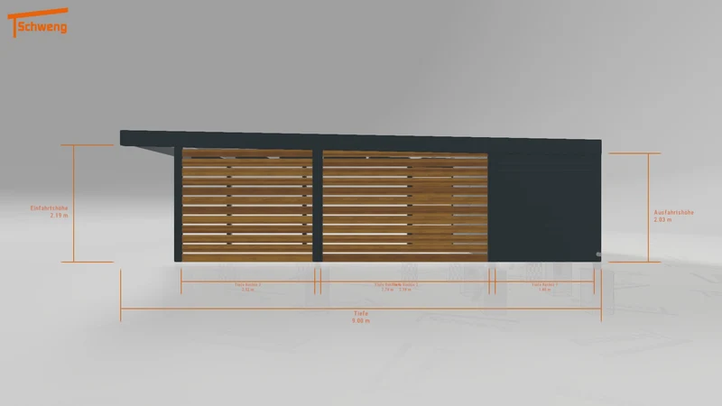 #DE Schweng Flachdachcarport C600 (ID yg735b) #MTG
