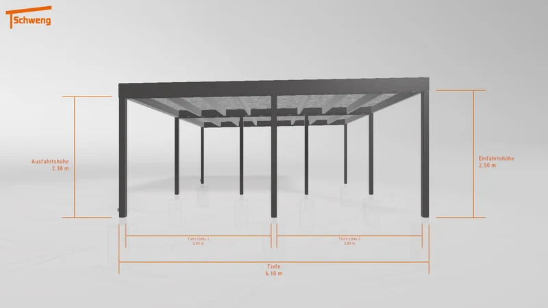 #DE Schweng Flachdachcarport C600+ (ID rjr5dg) #MTG
