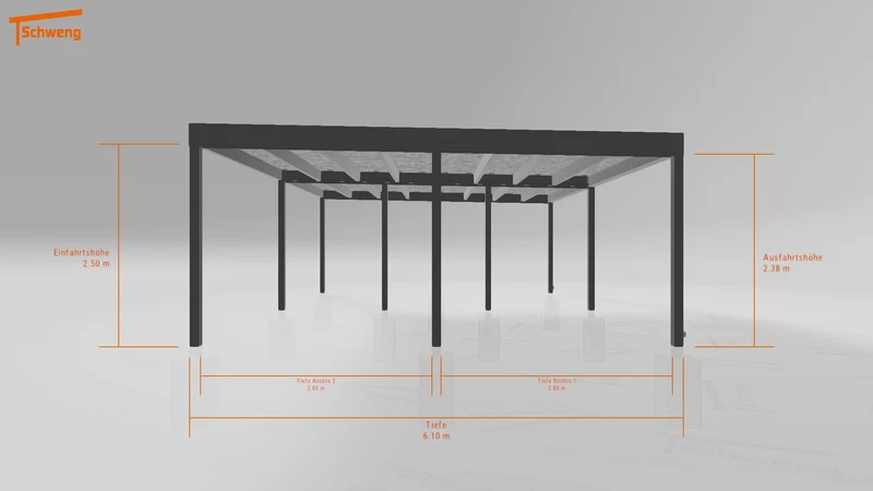 #DE Schweng Flachdachcarport C600+ (ID rjr5dg) #MTG