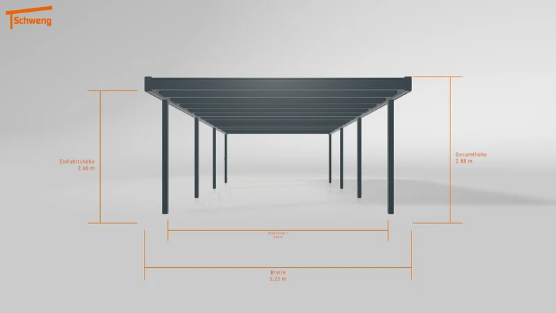 #DE Schweng Flachdachcarport C600+ (ID v49vyq) #MTG