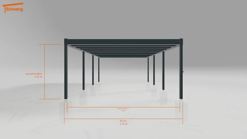 #DE Schweng Flachdachcarport C600+ (ID v49vyq) #MTG