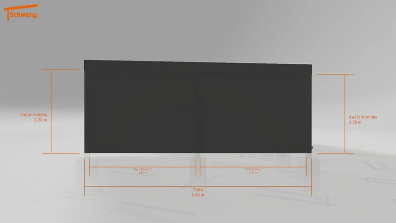 #DE Schweng Flachdachcarport C600+ (ID pbqmq8) #MTG