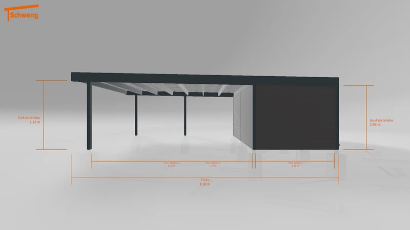 #DE Schweng Flachdachcarport C600 (ID bkjb85) #MTG