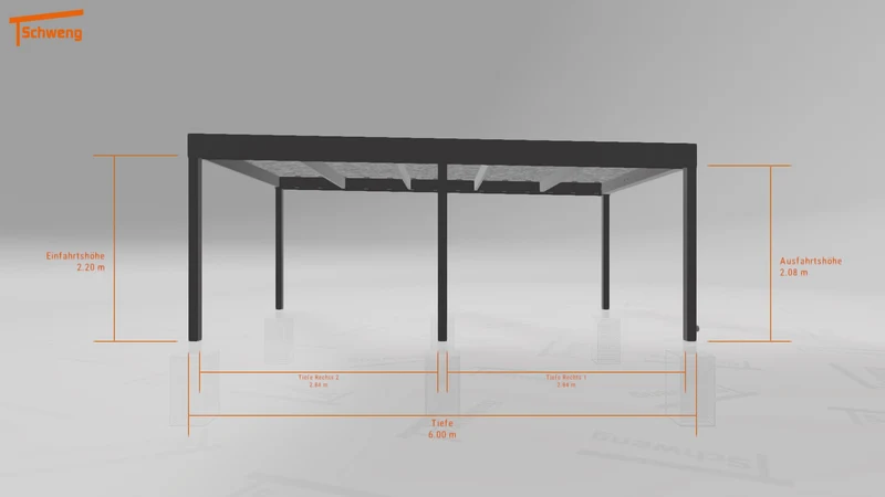 #DE Schweng Flachdachcarport C600 (ID bkjb75) #MTG