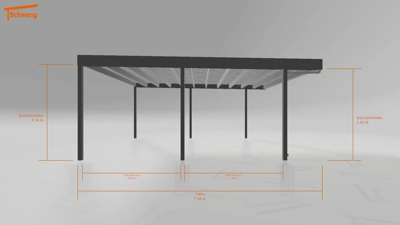 #AT Schweng Flachdachcarport C600+ (ID 857qzn) #MTG