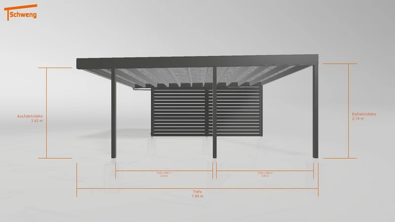 #AT Schweng Flachdachcarport C600+ (ID 775x3j) #MTG