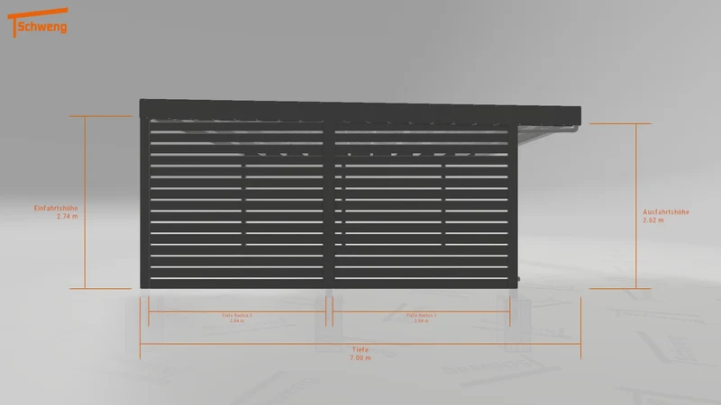 #AT Schweng Flachdachcarport C600+ (ID 775x3j) #MTG