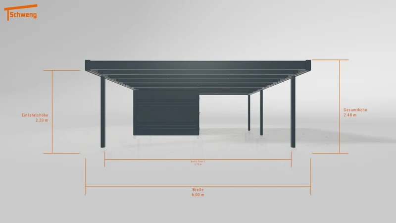 #DE Schweng Flachdachcarport C600+ (ID dvzkm8)