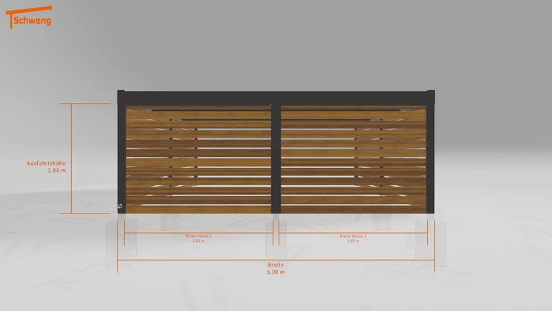 #DE Schweng Flachdachcarport C600+ (ID rjr4xx) #MTG