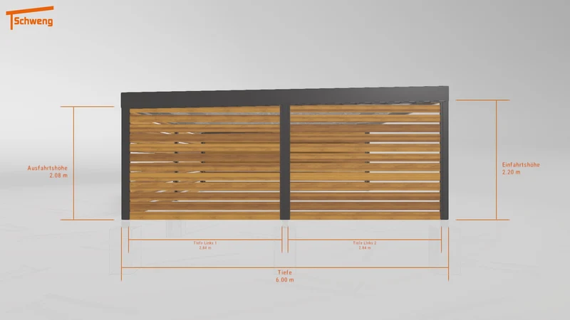 #DE Schweng Flachdachcarport C600+ (ID rjr4xx) #MTG