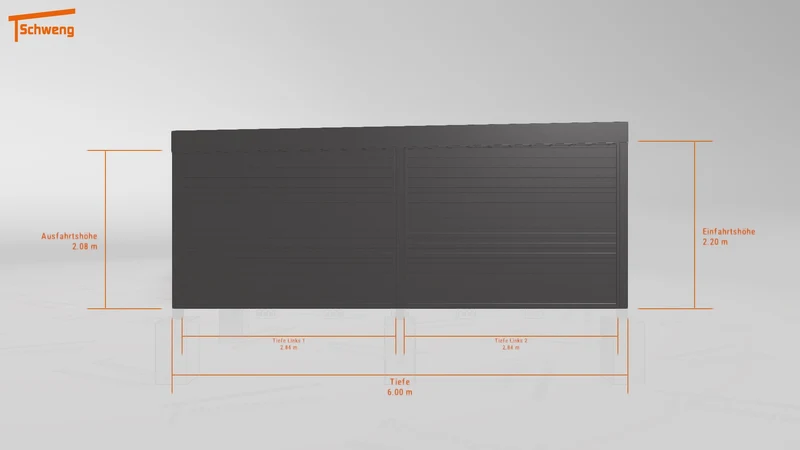 #DE Schweng Flachdachcarport C600 (ID v49zgq)