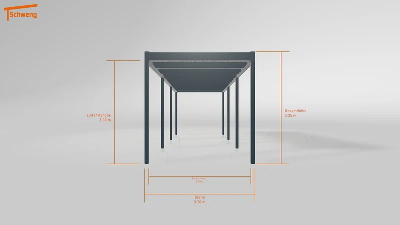 #DE Schweng Flachdachcarport C600 (ID n54z45)
