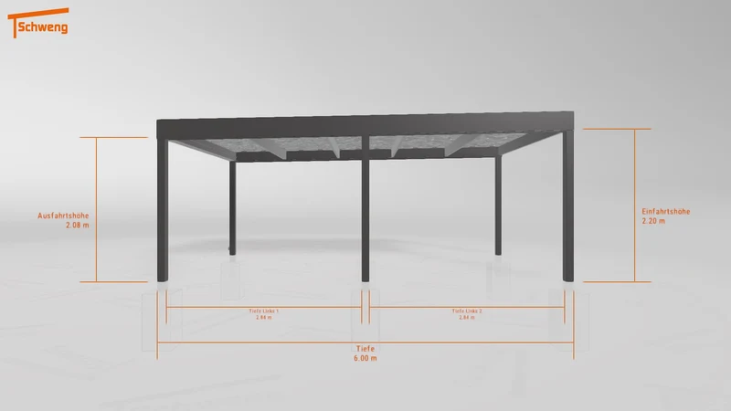#DE Schweng Flachdachcarport C600 (ID n54gpv)