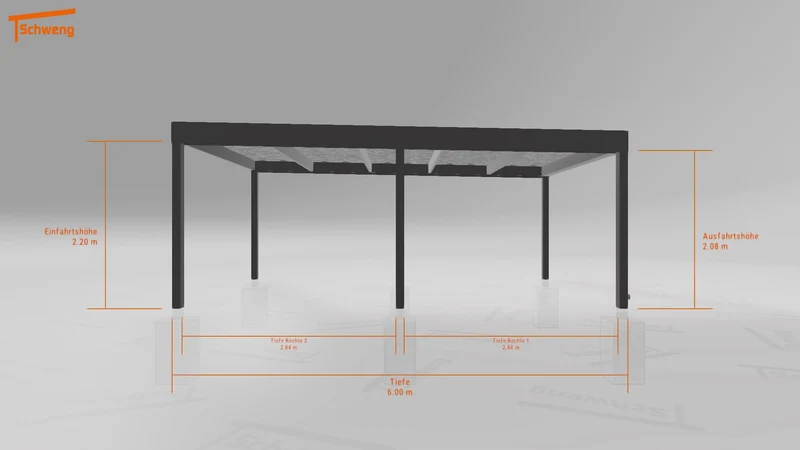 #DE Schweng Flachdachcarport C600 (ID n54gpv)