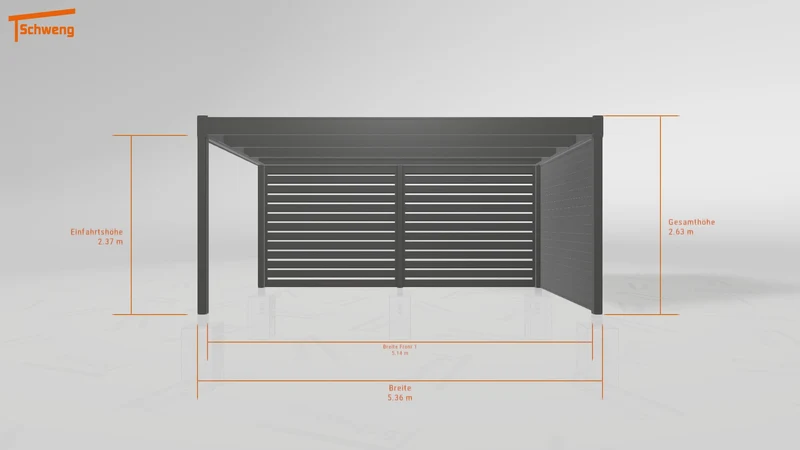 #DE Schweng Flachdachcarport C600 (ID v49v3g) #MTG