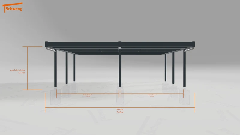 #DE Schweng Flachdachcarport C600+ (ID pbq2n4) #MTG