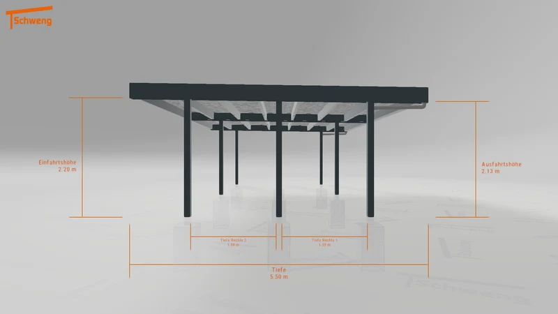 #DE Schweng Flachdachcarport C600+ (ID pbq2n4) #MTG