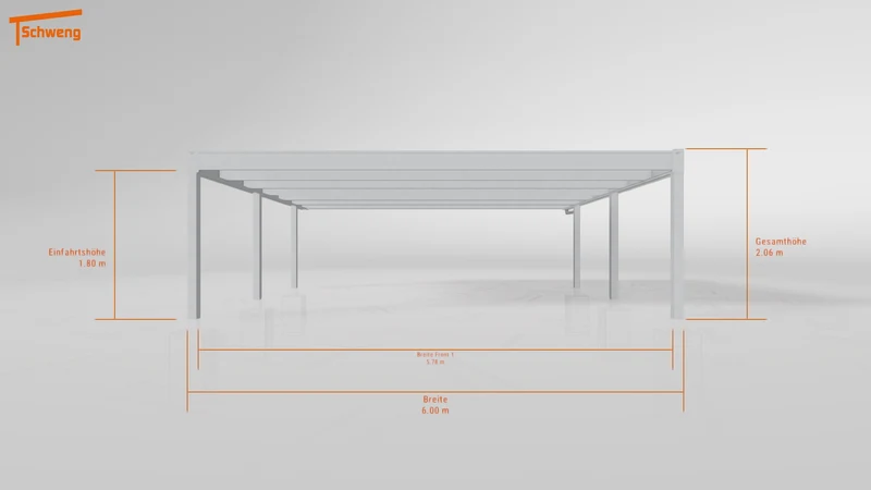 #DE Schweng Flachdachcarport C600 (ID g7p3nq)