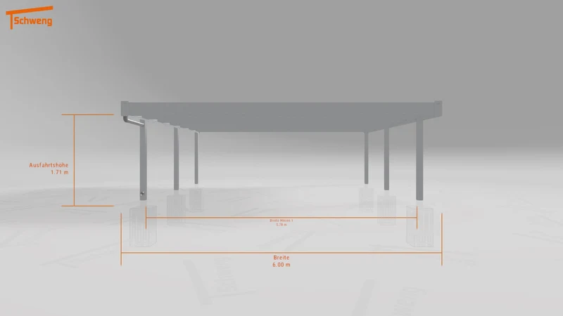 #DE Schweng Flachdachcarport C600 (ID g7p3nq)