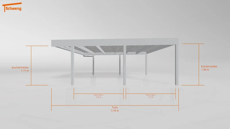 #DE Schweng Flachdachcarport C600 (ID g7p3nq)