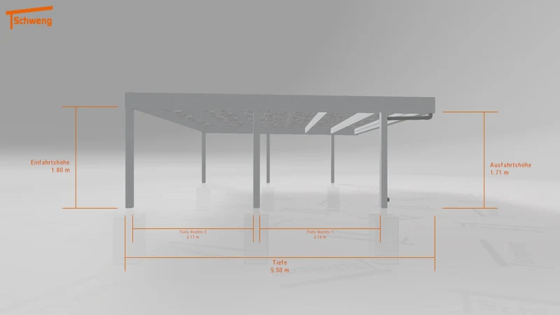#DE Schweng Flachdachcarport C600 (ID g7p3nq)