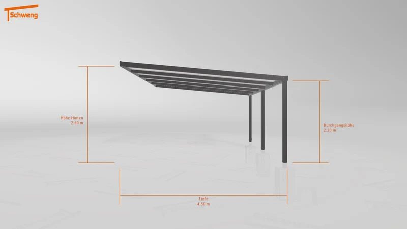 #DE Schweng Terrassenüberdachung S400 (ID 85784n)