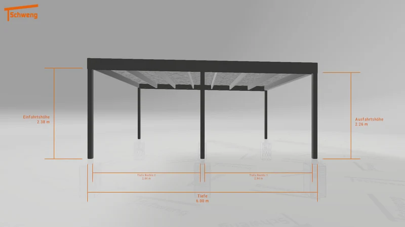 #DE Schweng Flachdachcarport C600 (ID 9wx8qp) #MTG