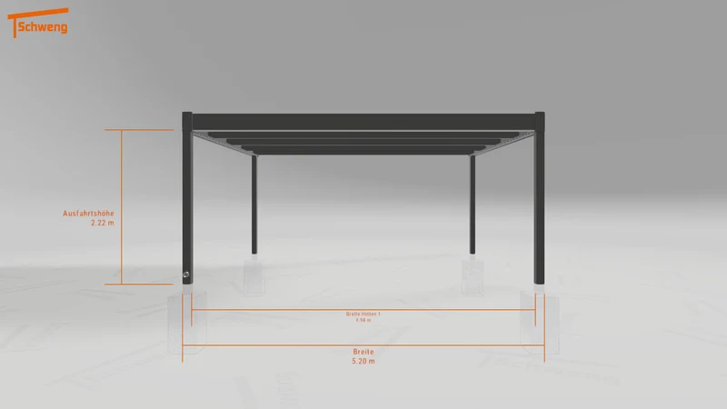 #DE Schweng Flachdachcarport C600 (ID zbxd4y)