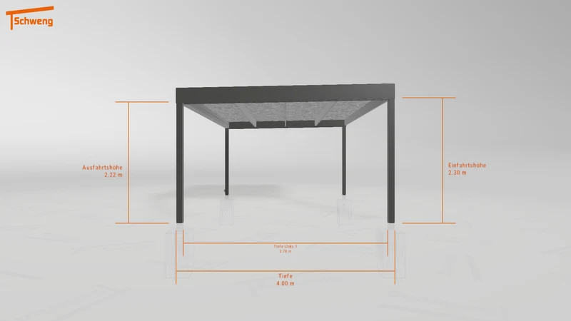 #DE Schweng Flachdachcarport C600 (ID zbxd4y)