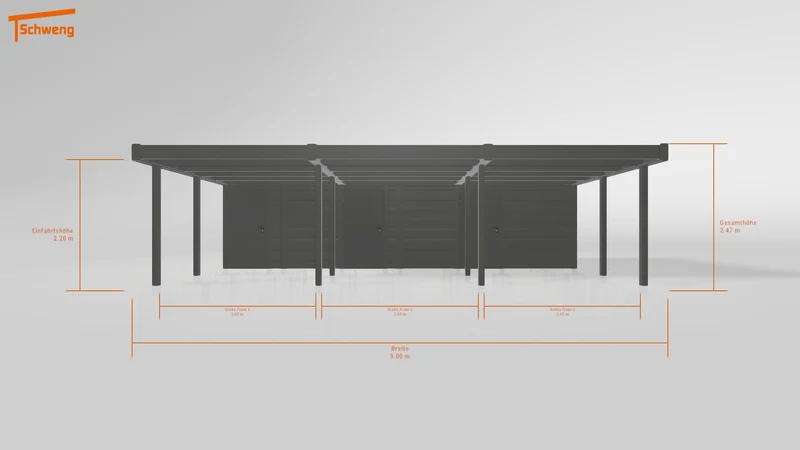 #DE Schweng Flachdachcarport C600+ (ID jjrddb) #MTG