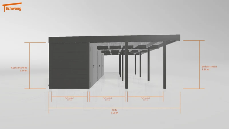 #DE Schweng Flachdachcarport C600+ (ID jjrddb) #MTG