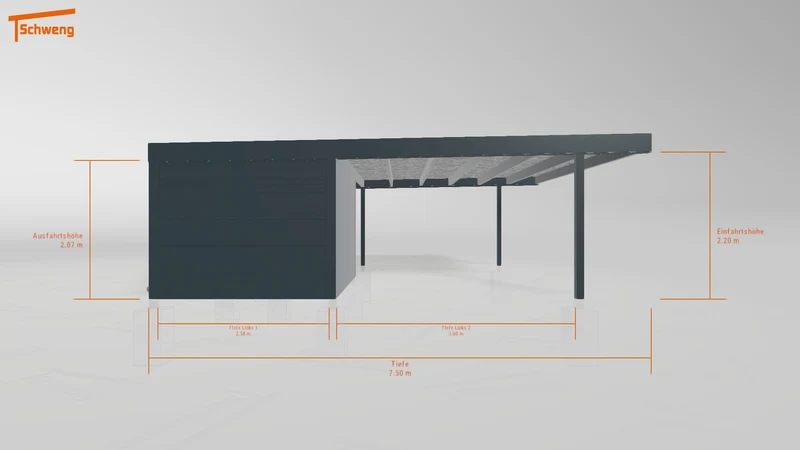#DE Schweng Flachdachcarport C600+ (ID x75qqg)