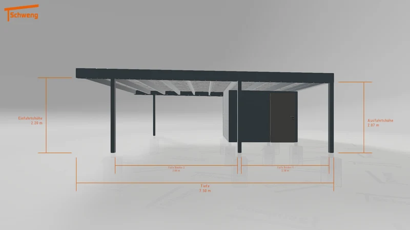 #DE Schweng Flachdachcarport C600+ (ID x75qqg)