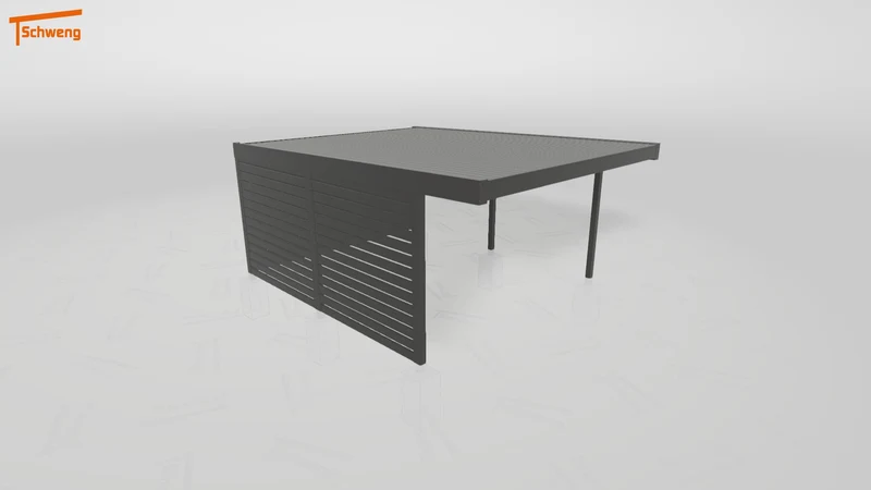 #DE Schweng Flachdachcarport C600 (ID 5m955z)