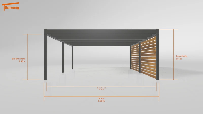 #DE Schweng Flachdachcarport C600+ (ID x75zng)
