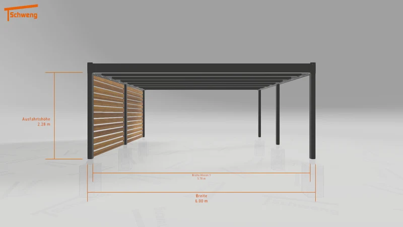#DE Schweng Flachdachcarport C600+ (ID x75zng)