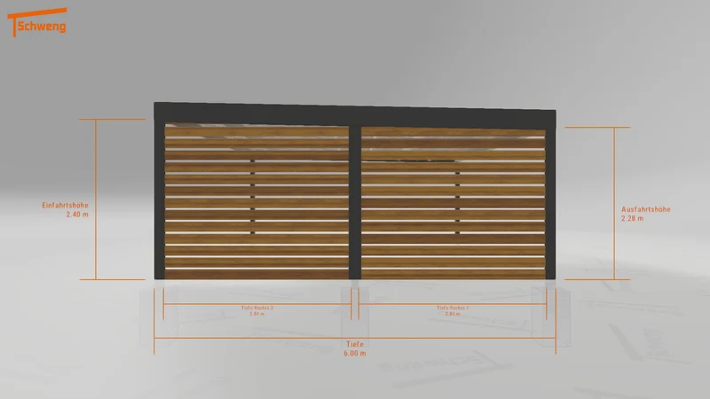#DE Schweng Flachdachcarport C600+ (ID x75zng)