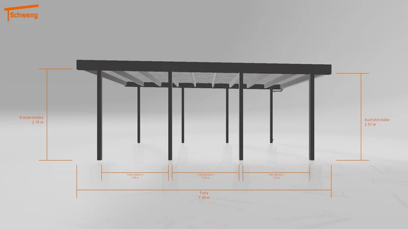 #DE Schweng Flachdachcarport C600+ (ID jjrx3y) #MTG