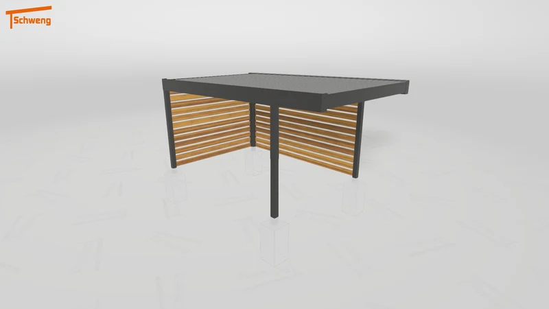 #DE Schweng Flachdachcarport C600 (ID 33prkz)
