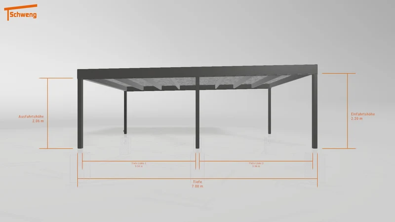 #AT Schweng Flachdachcarport C600 (ID dvzm7n)