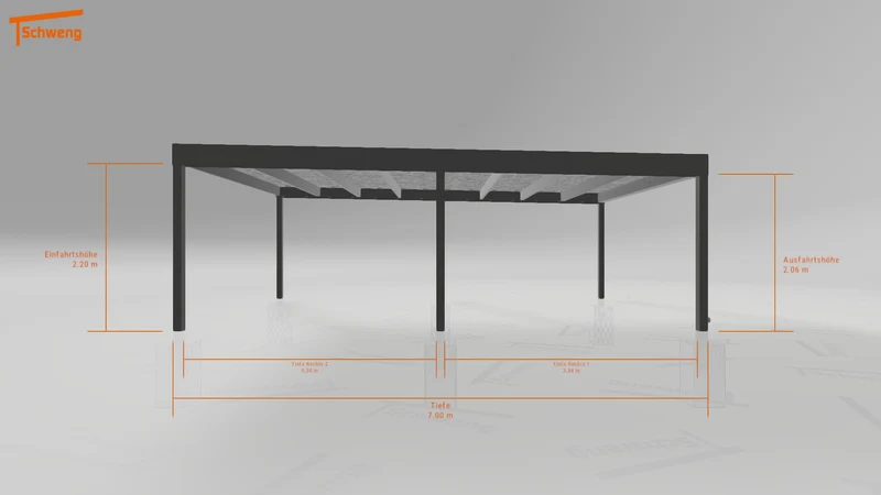 #AT Schweng Flachdachcarport C600 (ID dvzm7n)