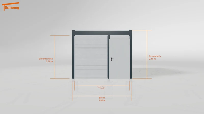 #DE Schweng Flachdachcarport C600 (ID 857z3w)