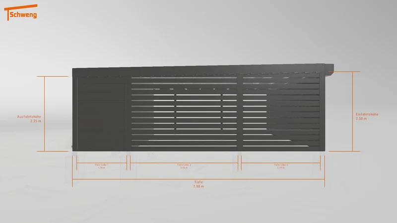 #DE Schweng Flachdachcarport C600+ (ID 5m92pp) #MTG