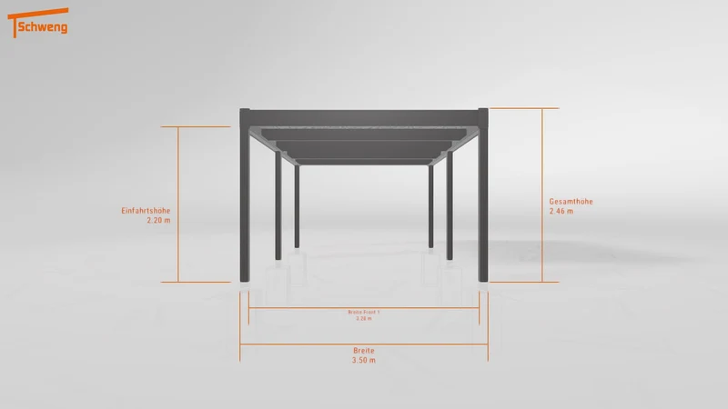 #DE Schweng Flachdachcarport C600 (ID mjrpyr)