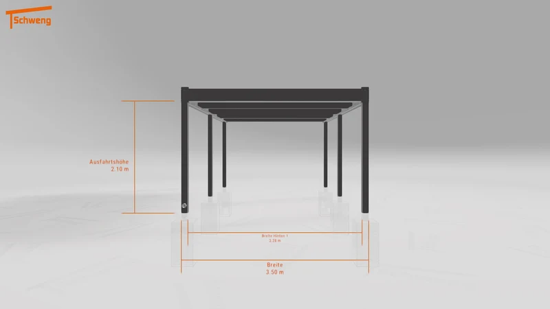 #DE Schweng Flachdachcarport C600 (ID mjrpyr)